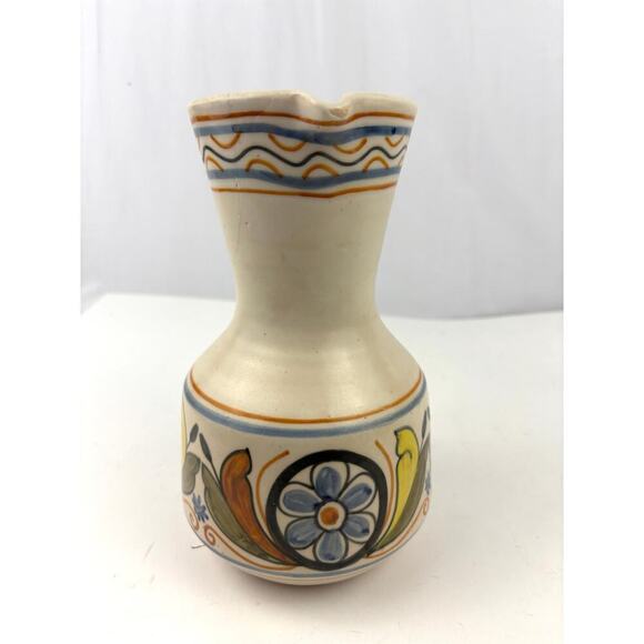 VTG Handmade Spanish Talavera Chacón Pitcher Pottery Spain - Picture 8 of 11